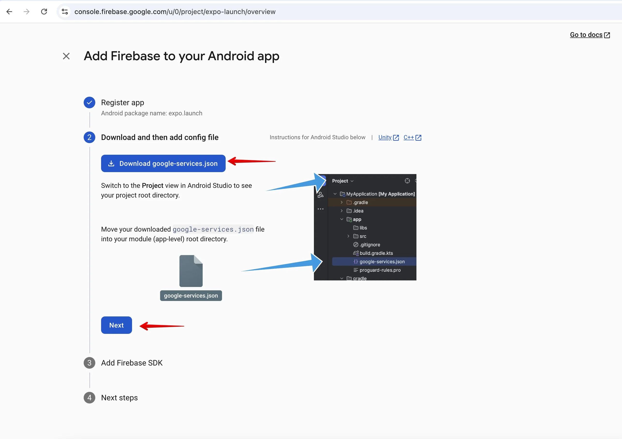 Android app step 3