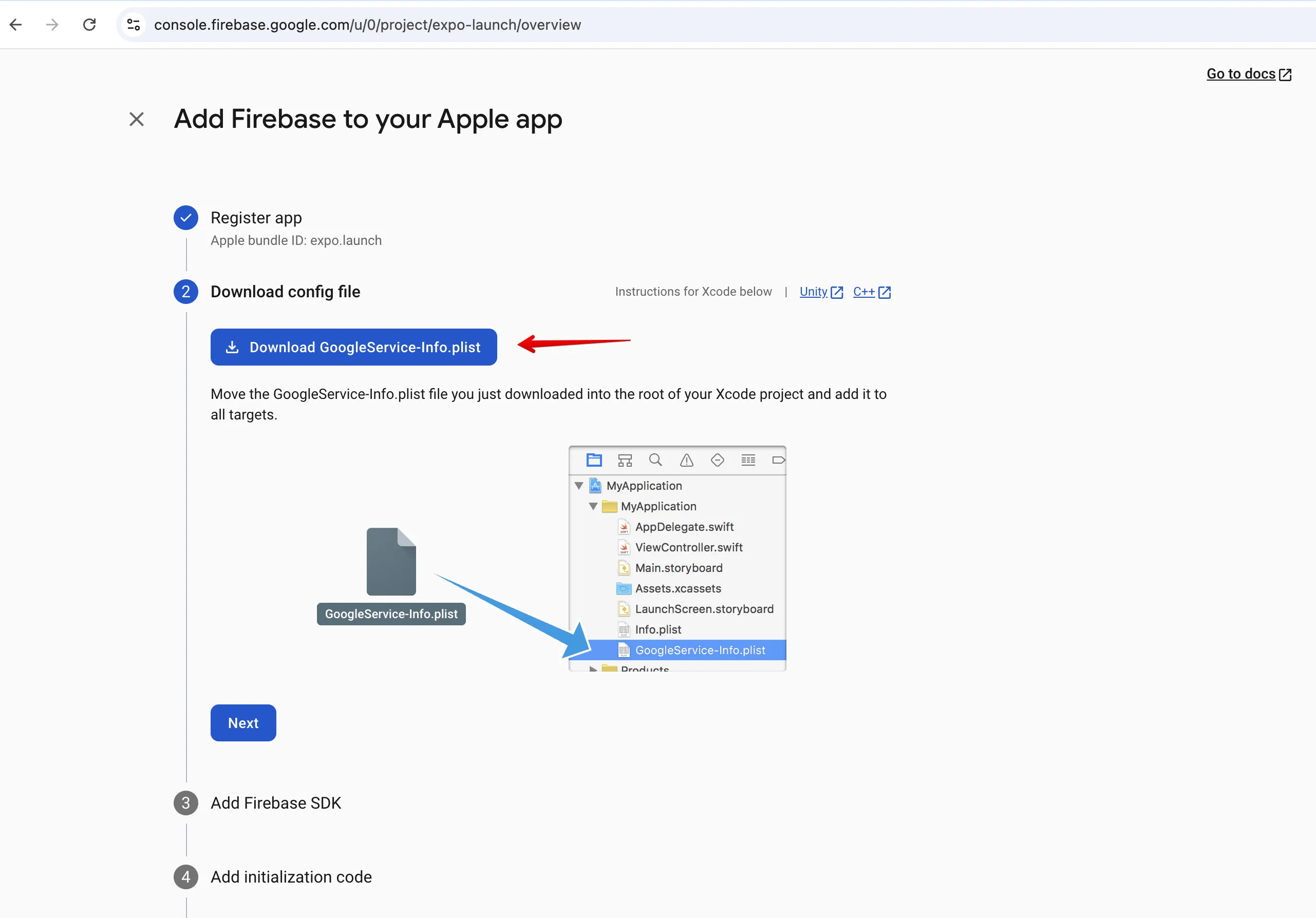iOS app step 4
