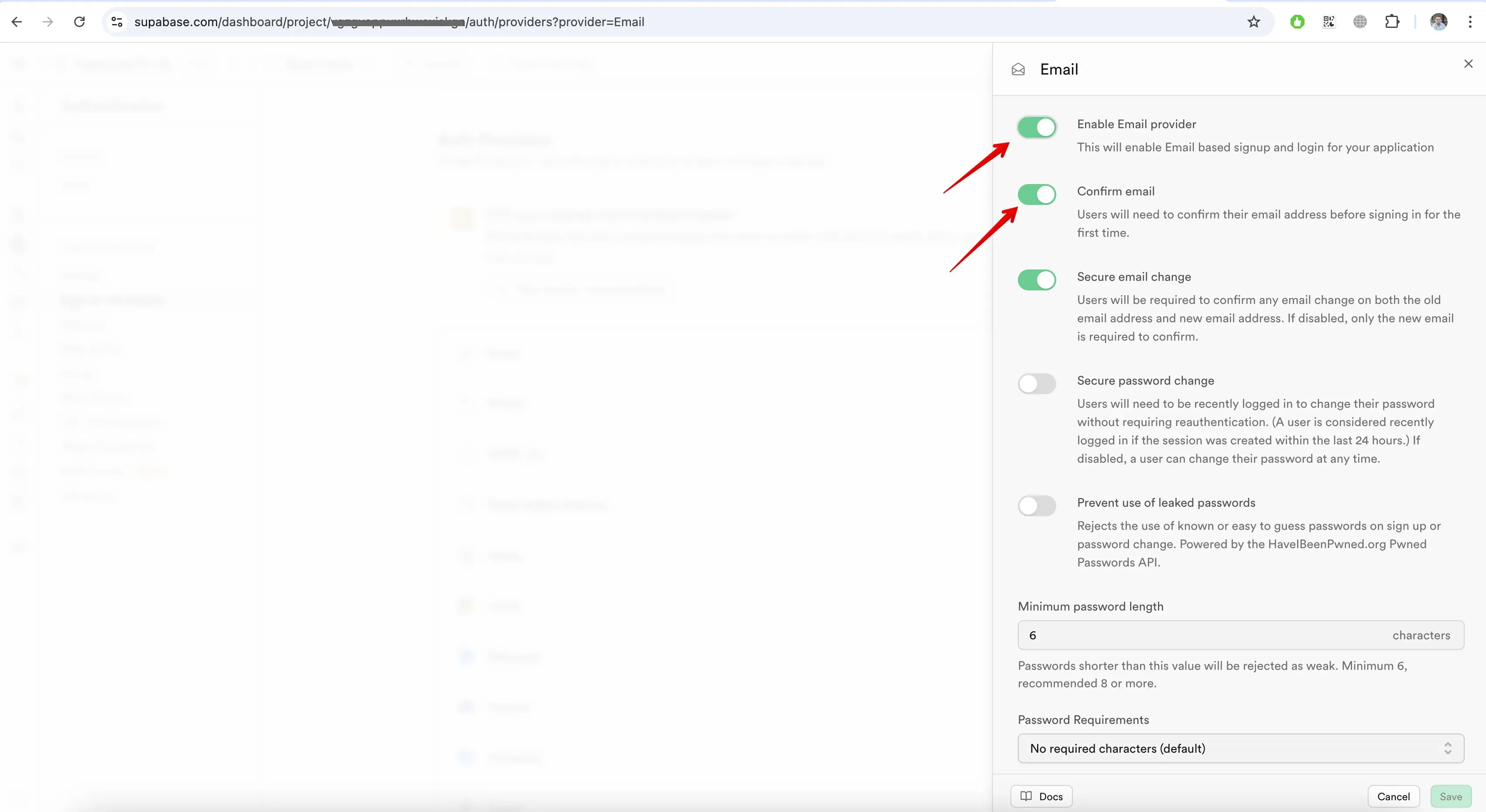 supabase login with email